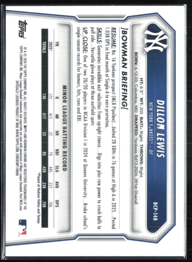 Dillon Lewis 1st BOwman Mojo