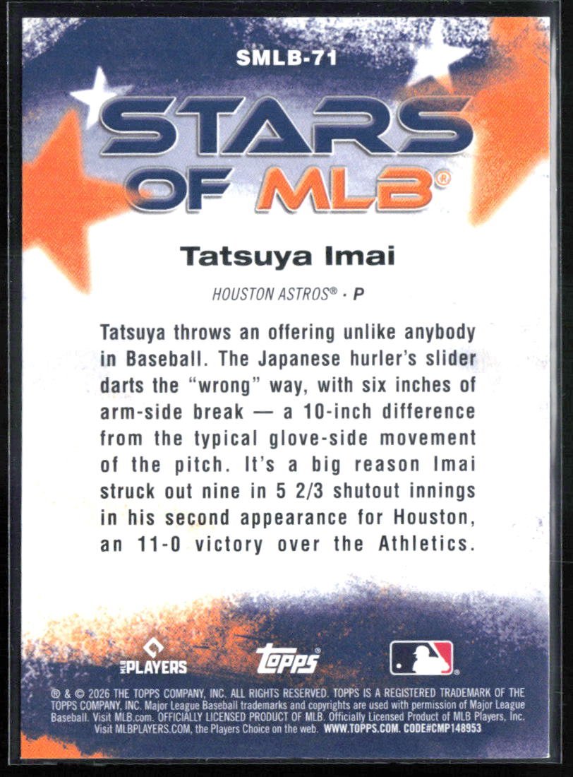Tatsuya Imai RC Stars of MLB