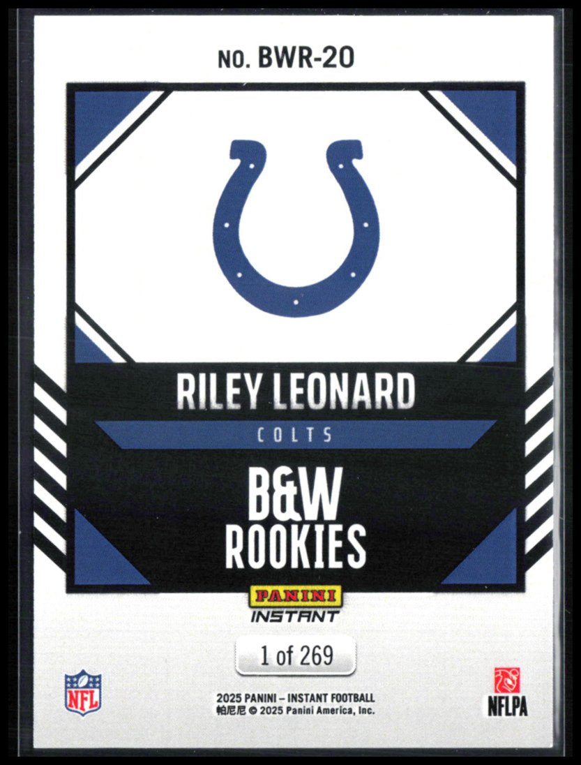 Riley Leonard RC B&W Rookies