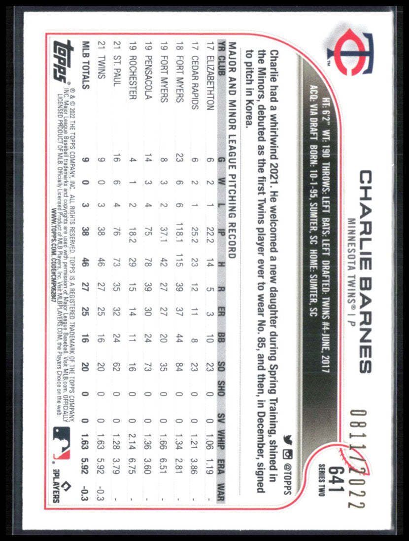 Charlie Barnes RC /2022