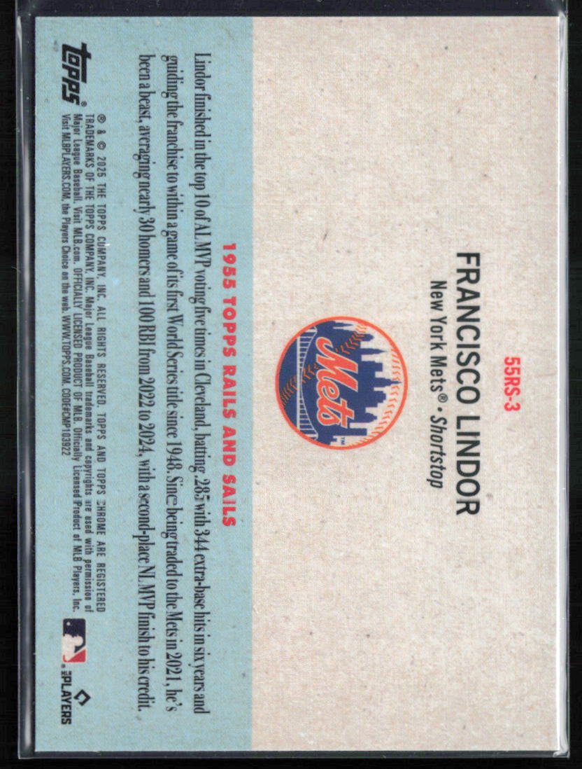Francisco Lindor 1955 Topps Rails and Sails