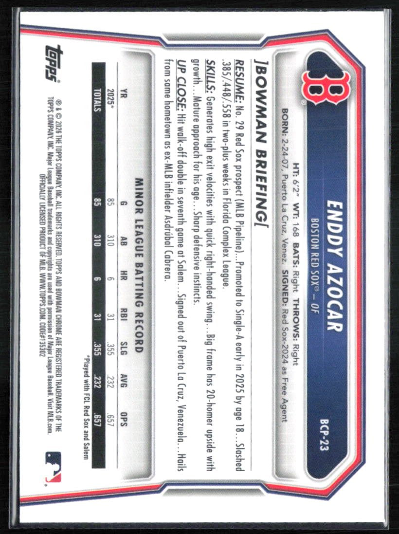 Enddy Azocar 1st Bowman