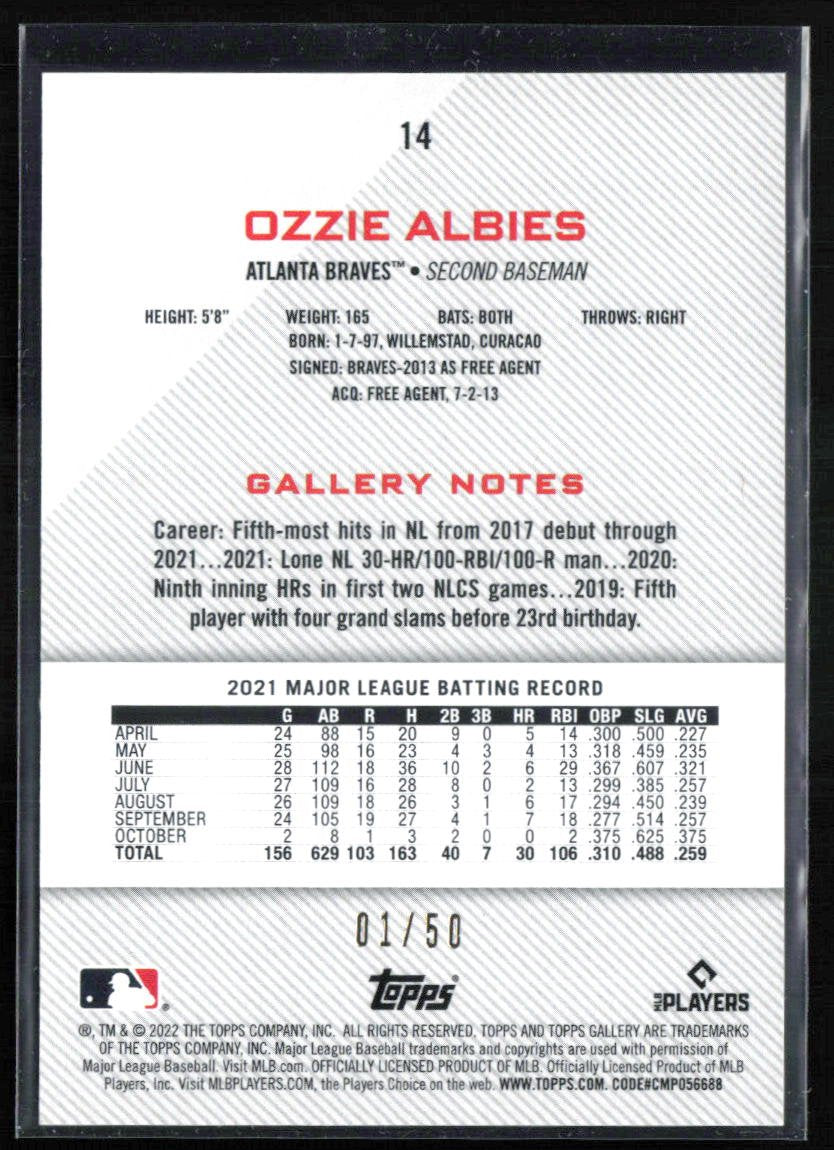 Ozzie Albies Blue Foil 01/50