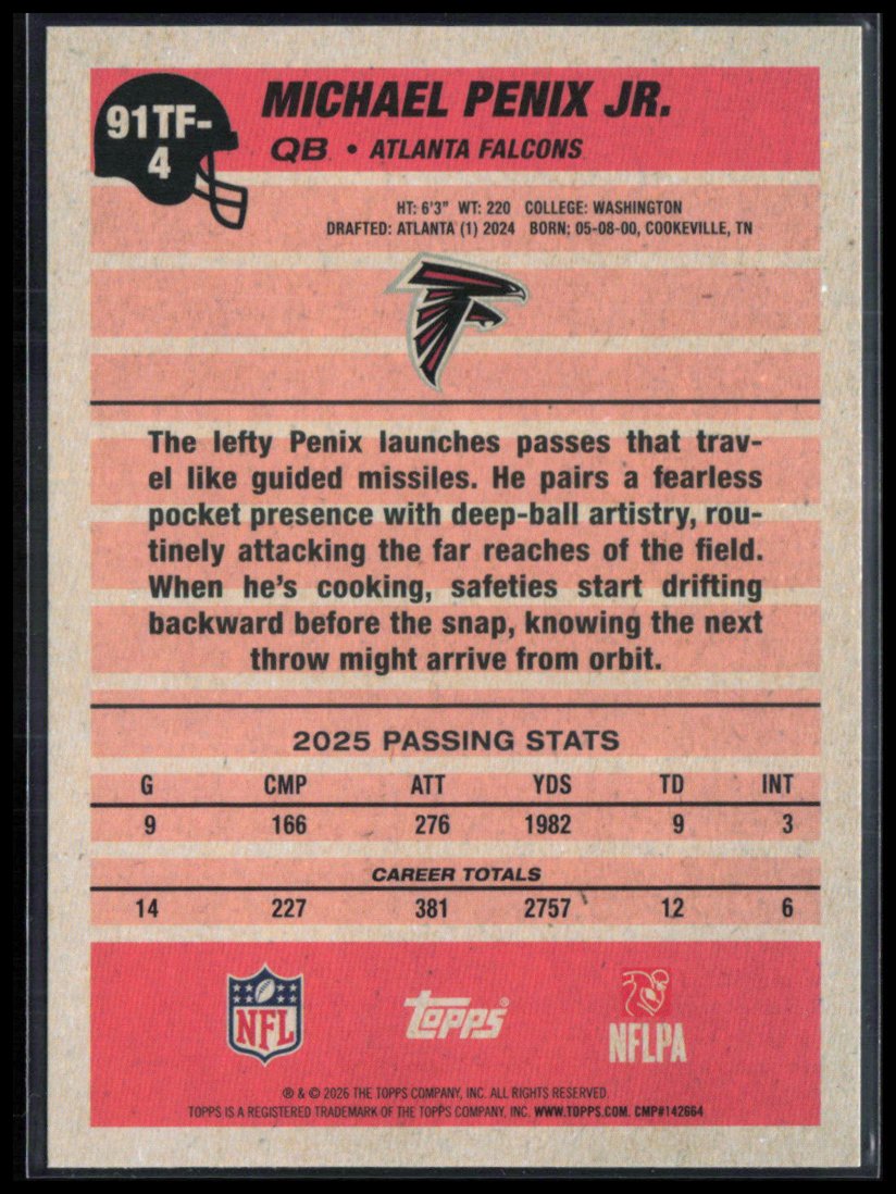 Michael Penix Jr Crackle Foil