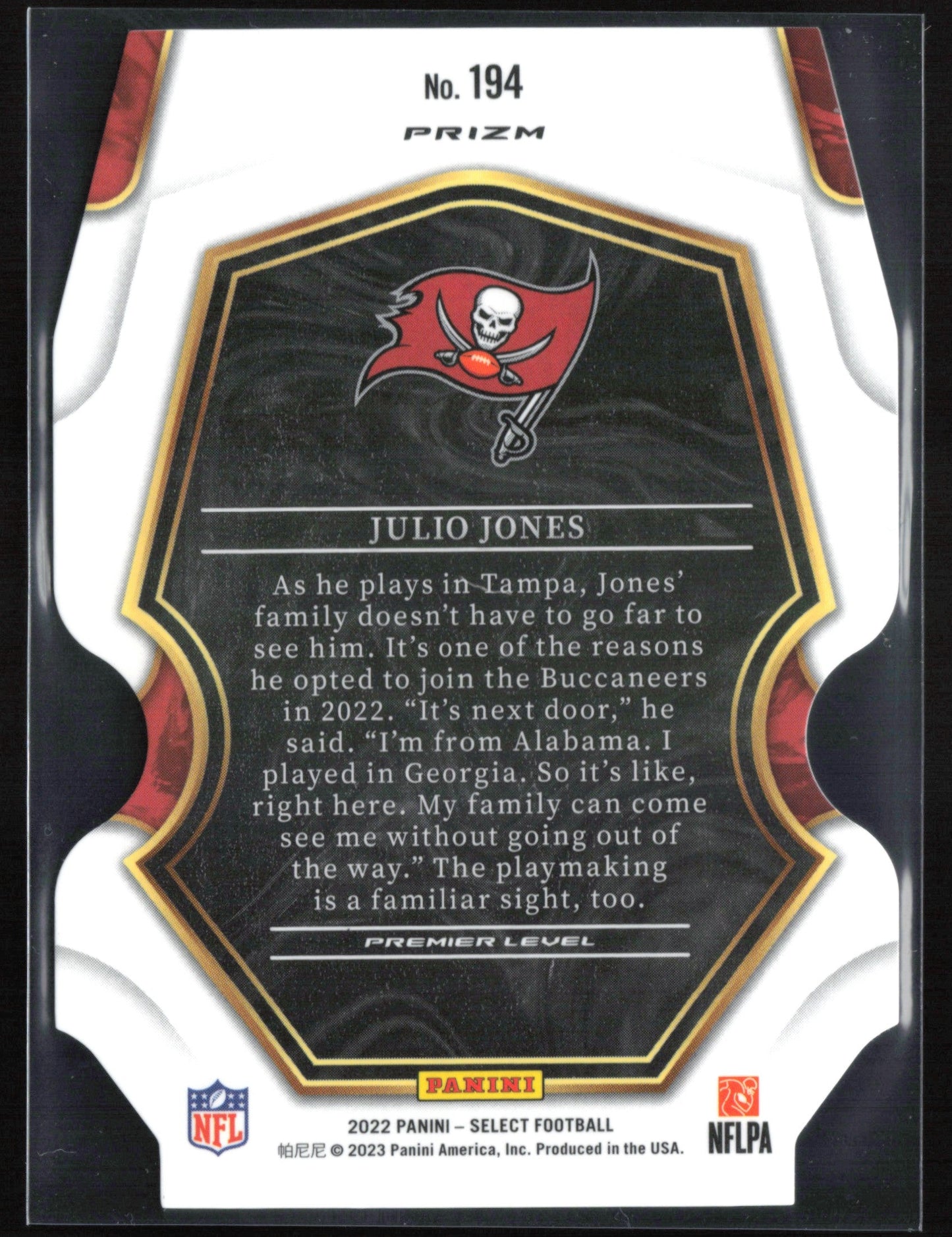 Julio Jones Zebra SSP Premier Level Die-Cut