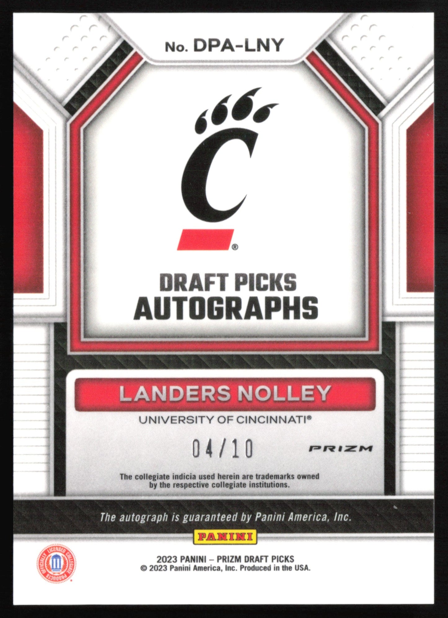 Landers Nolley RC Auto Gold 04/10