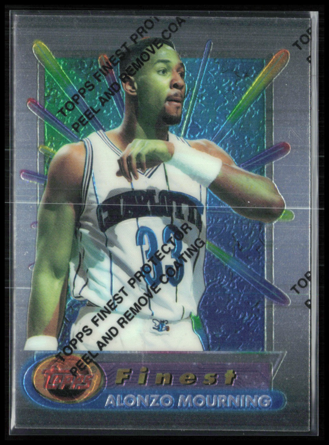 Alonzo Mourning Topps Finest w/Peel