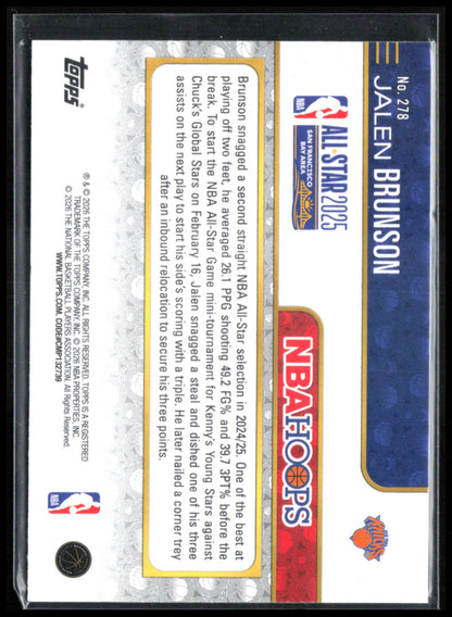Jalen Brunson Basketball Parallel