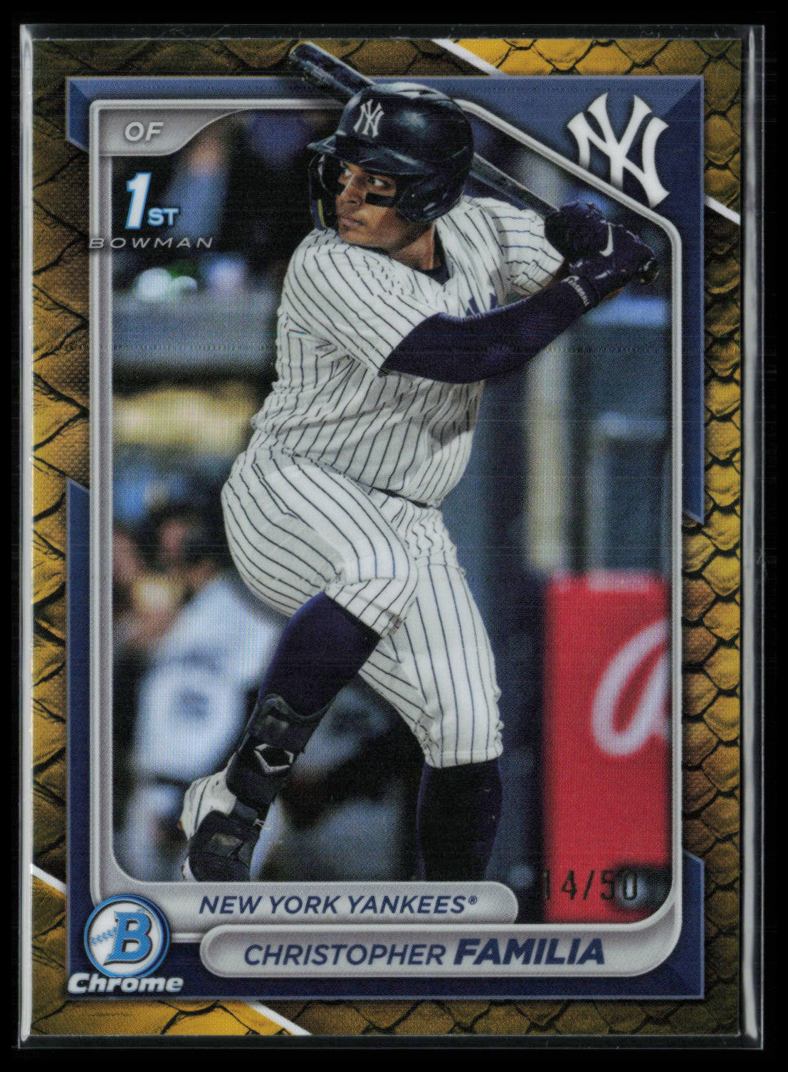 Christopher Familia 1st Bowman Gold /50 Reptilian Refractor