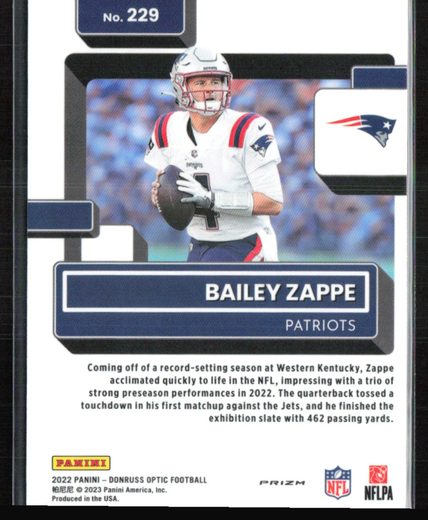 Bailey Zappe RC Holo