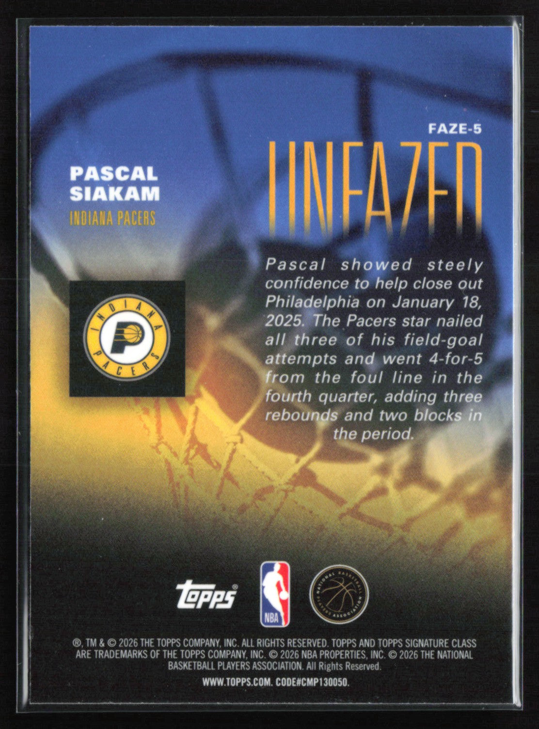 Pascal Siakam Unfazed