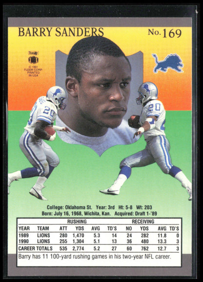 Barry Sanders 1991 Ultra