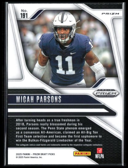 Micah Parsons Silver Prizm
