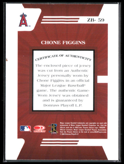 Chone Figgins Game-Worn Relic