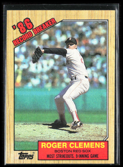 Roger Clemens 1987 Topps