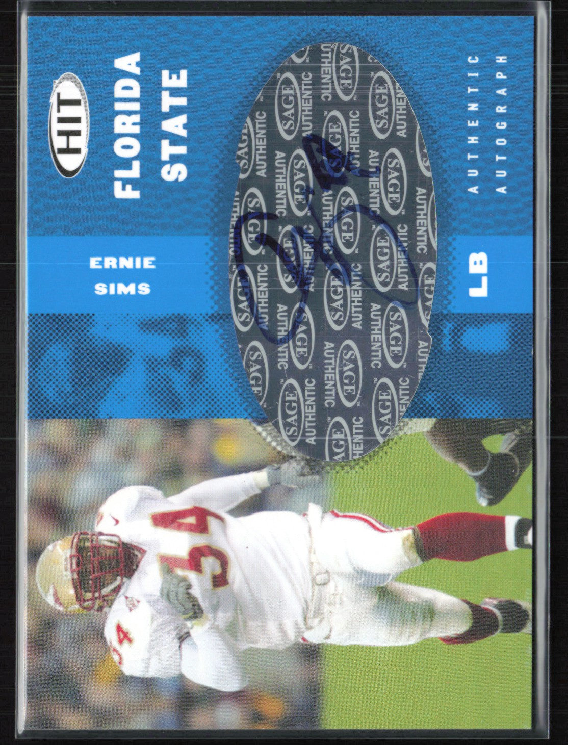 Ernie Sims Auto Hit 2006 Sage
