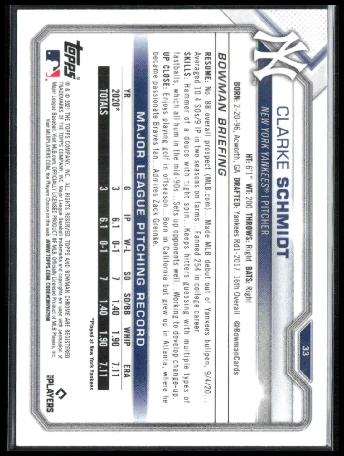 Clarke Schmidt RC