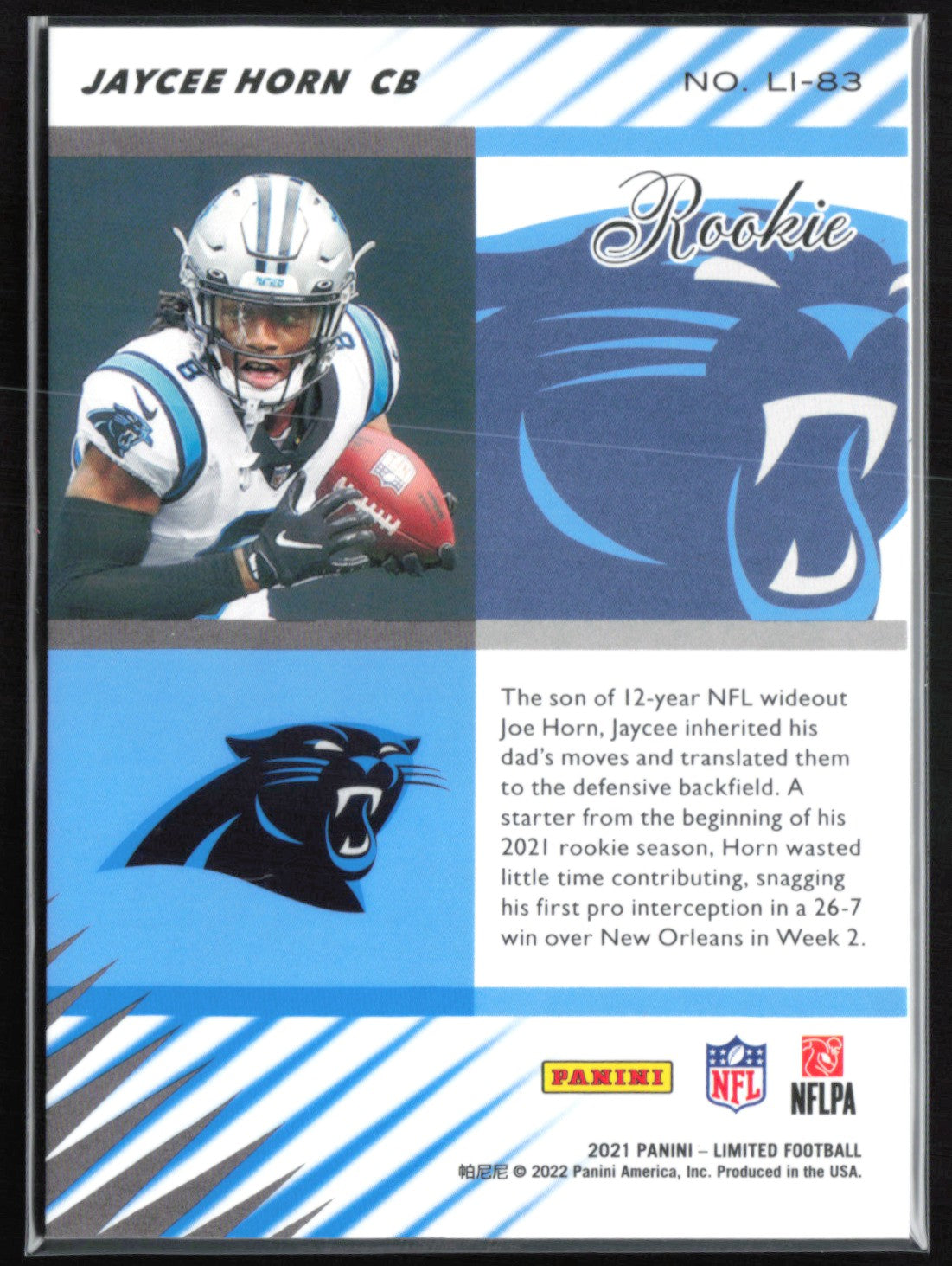 Jaycee Horn RC 2021 Limited