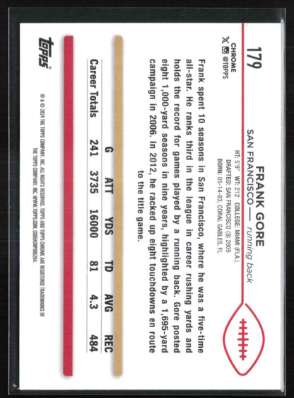Frank Gore Pink Refractor /399