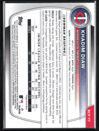 Khadim Diaw 1st Bowman Mojo