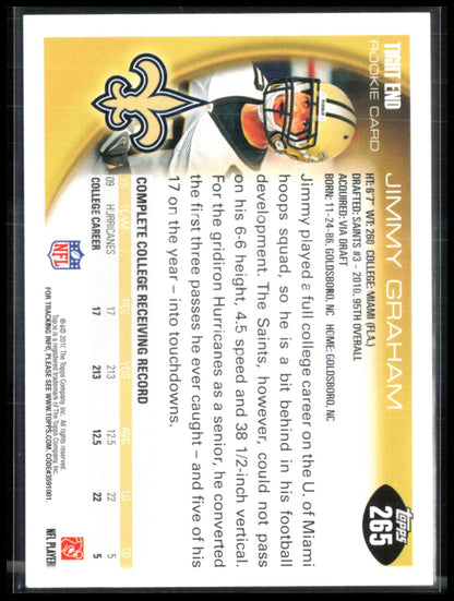 Jimmy Graham RC 2010 Topps
