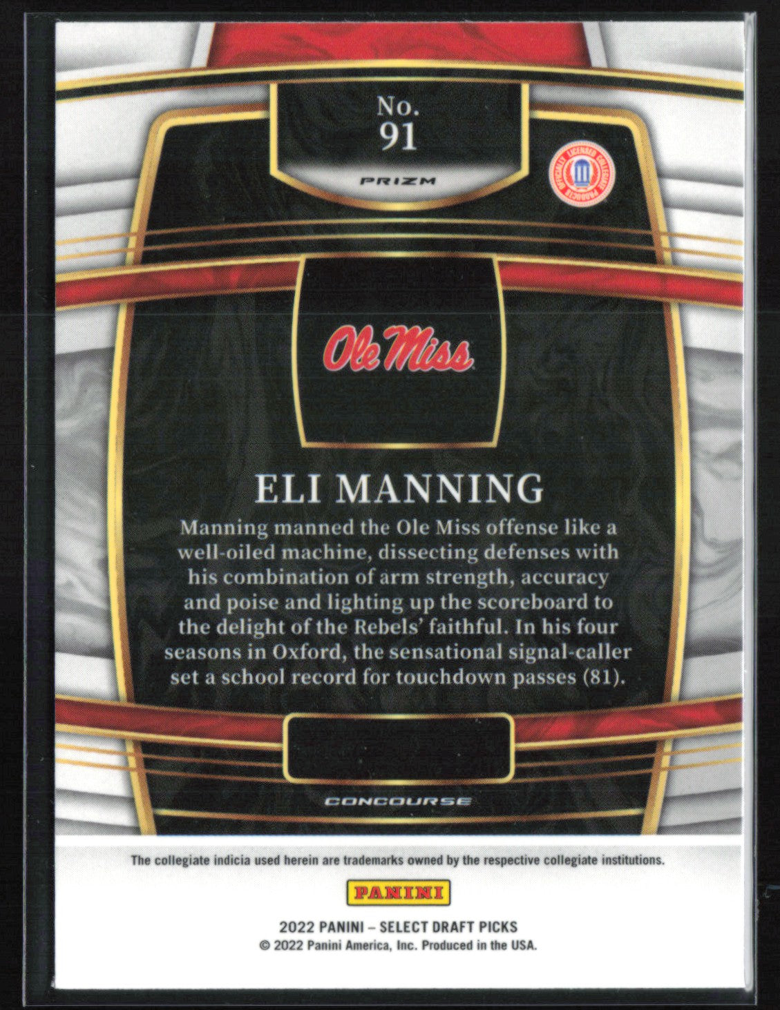 Eli Manning Red Lazer