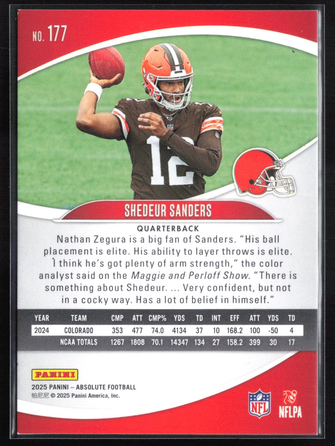 Shedeur Sanders RC Plaid