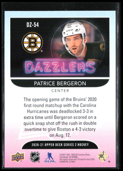 Patrice Bergeron Dazzlers Aqua