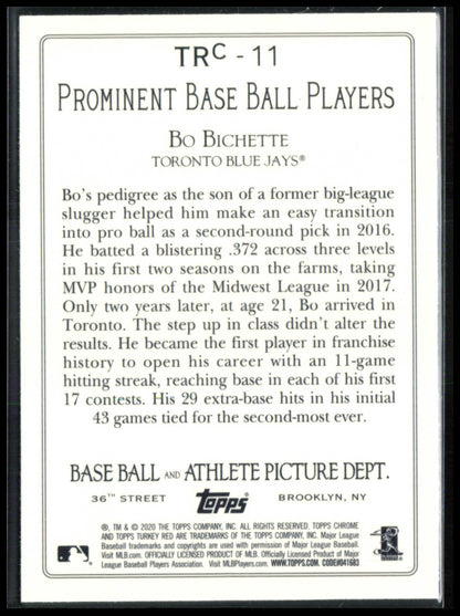 Bo Bichette RC Turkey Red Chrome
