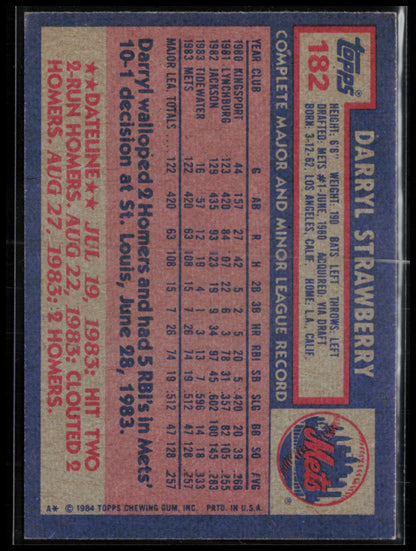 Darryl Strawberry 1984 Topps