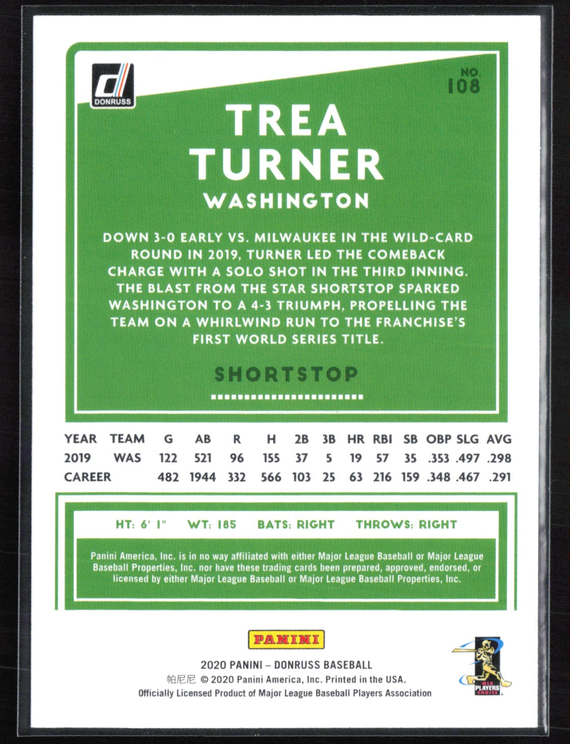 Trea Turner Orange Foil
