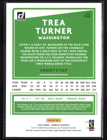 Trea Turner Orange Foil