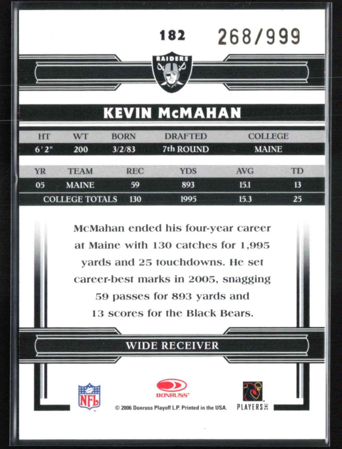 Kevin McMahan RC /999