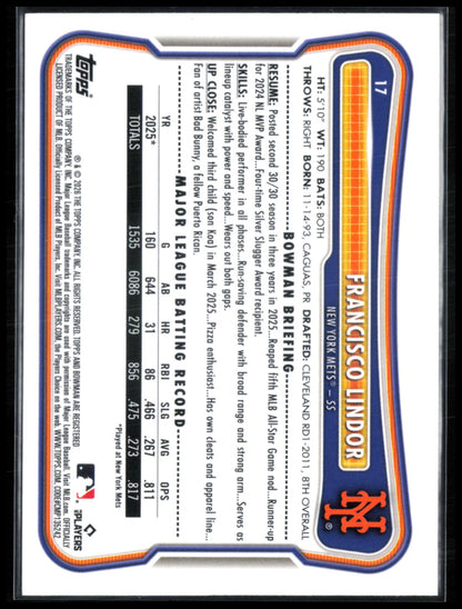 Francisco Lindor Blue /150