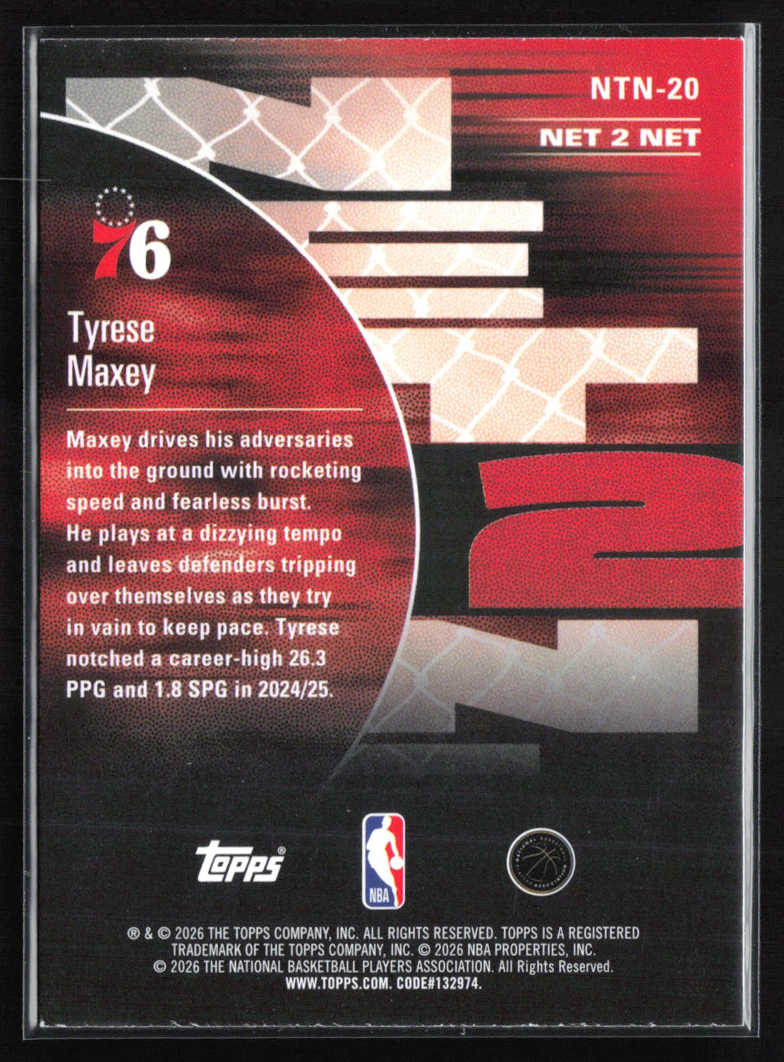 Tyrese Maxey Net 2 Net