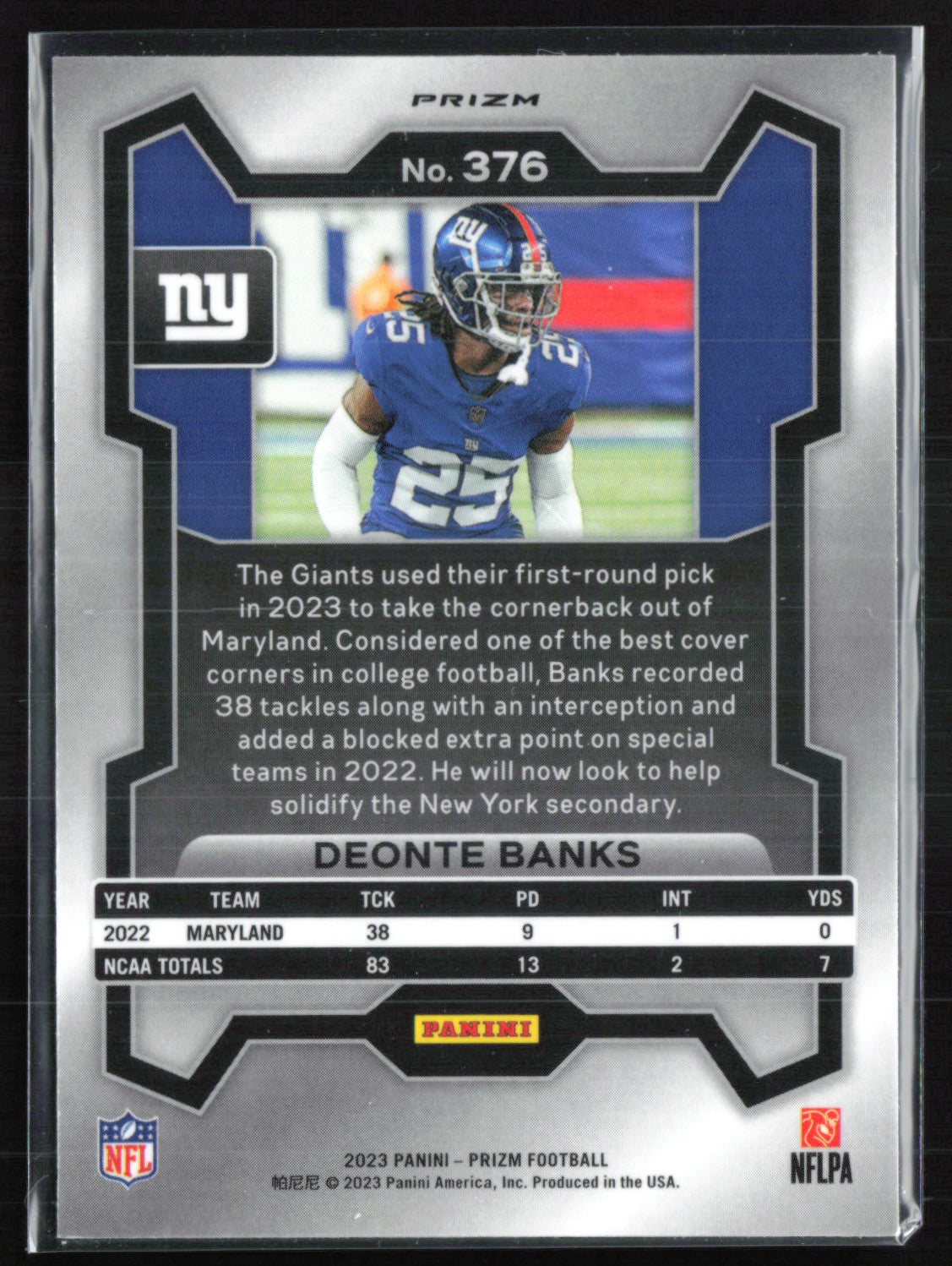 Deonte Banks RC SIlver
