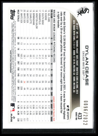 Dylan Cease /2022