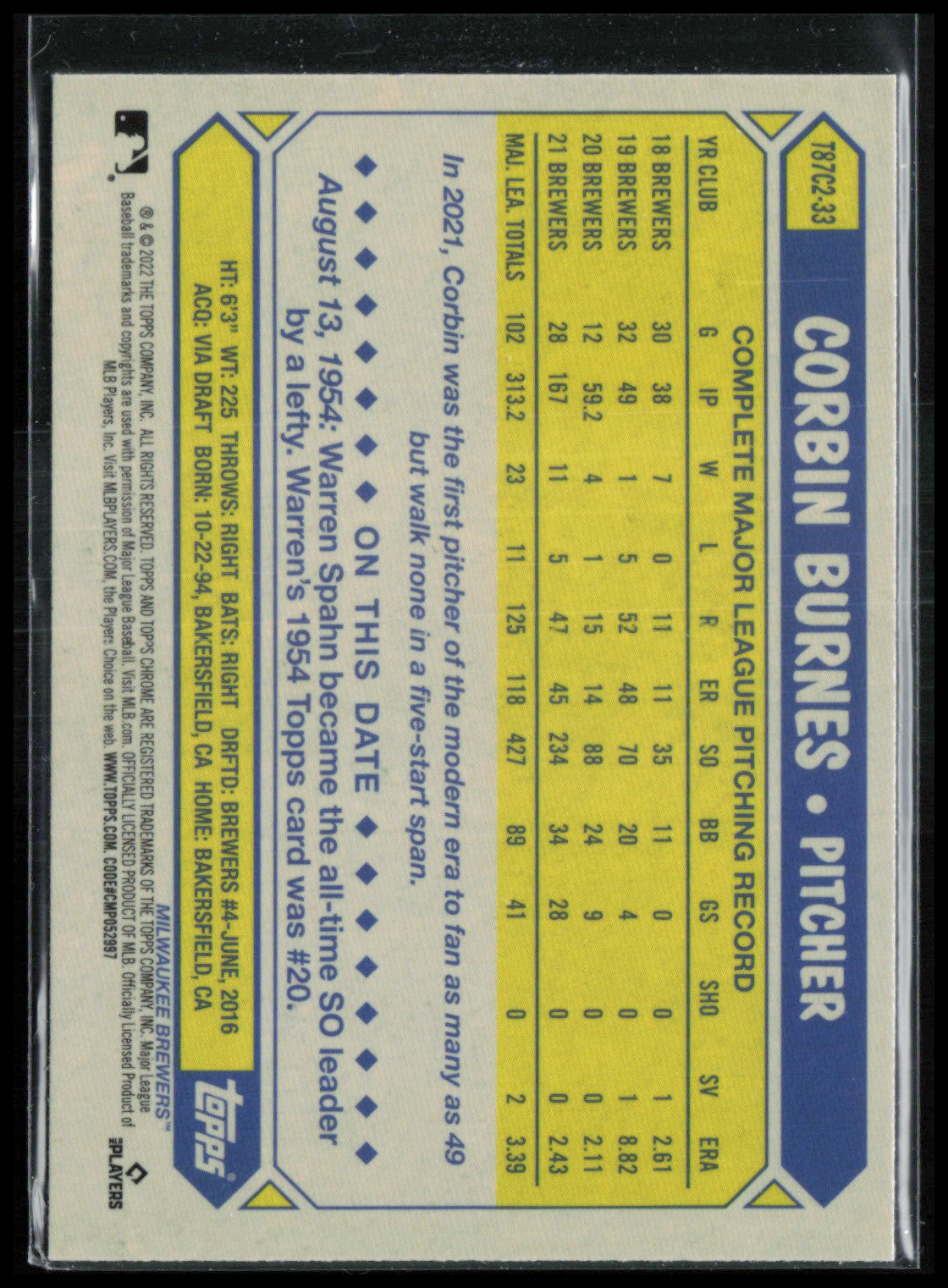 Corbin Burnes Silver Pack Mojo