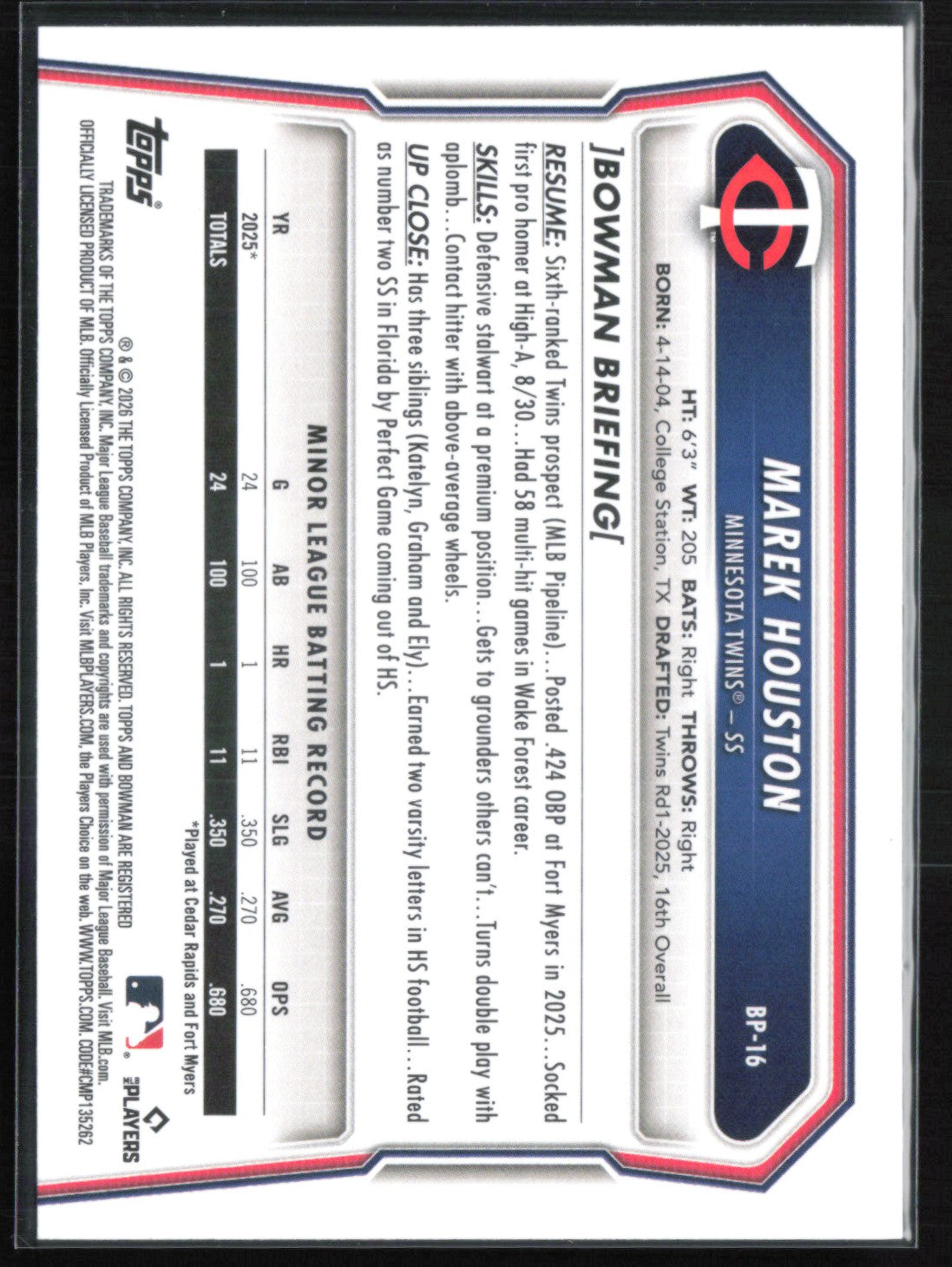 Marek Houston 1st Bowman