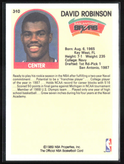 David Robinson 1989 Hoops