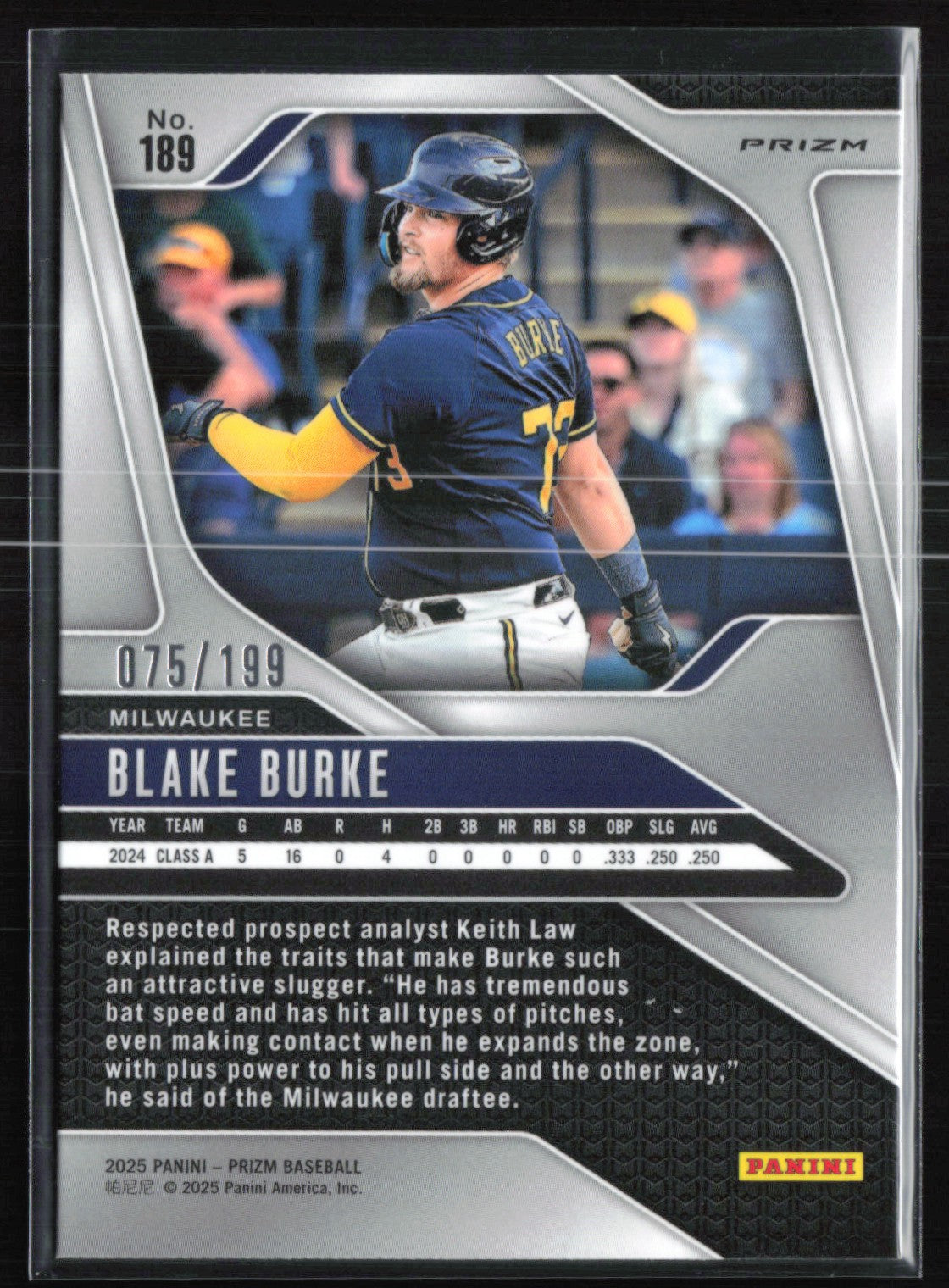 Blake Burke Blue Prizm /199