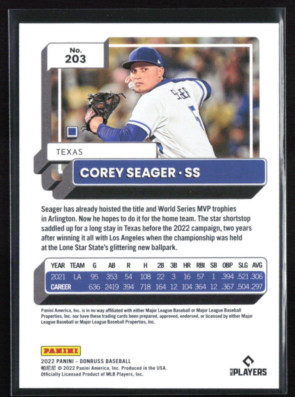 Corey Seager Foil /500