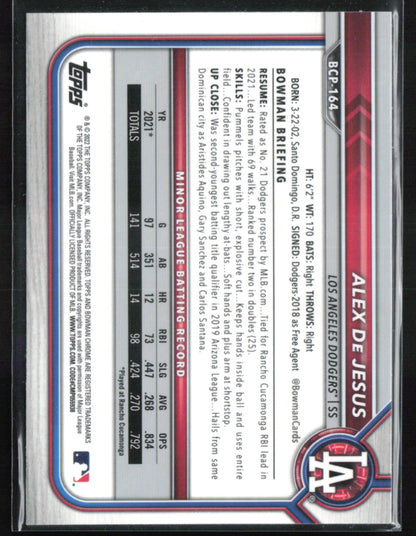 Alex De Jesus 1st Bowman Mojo