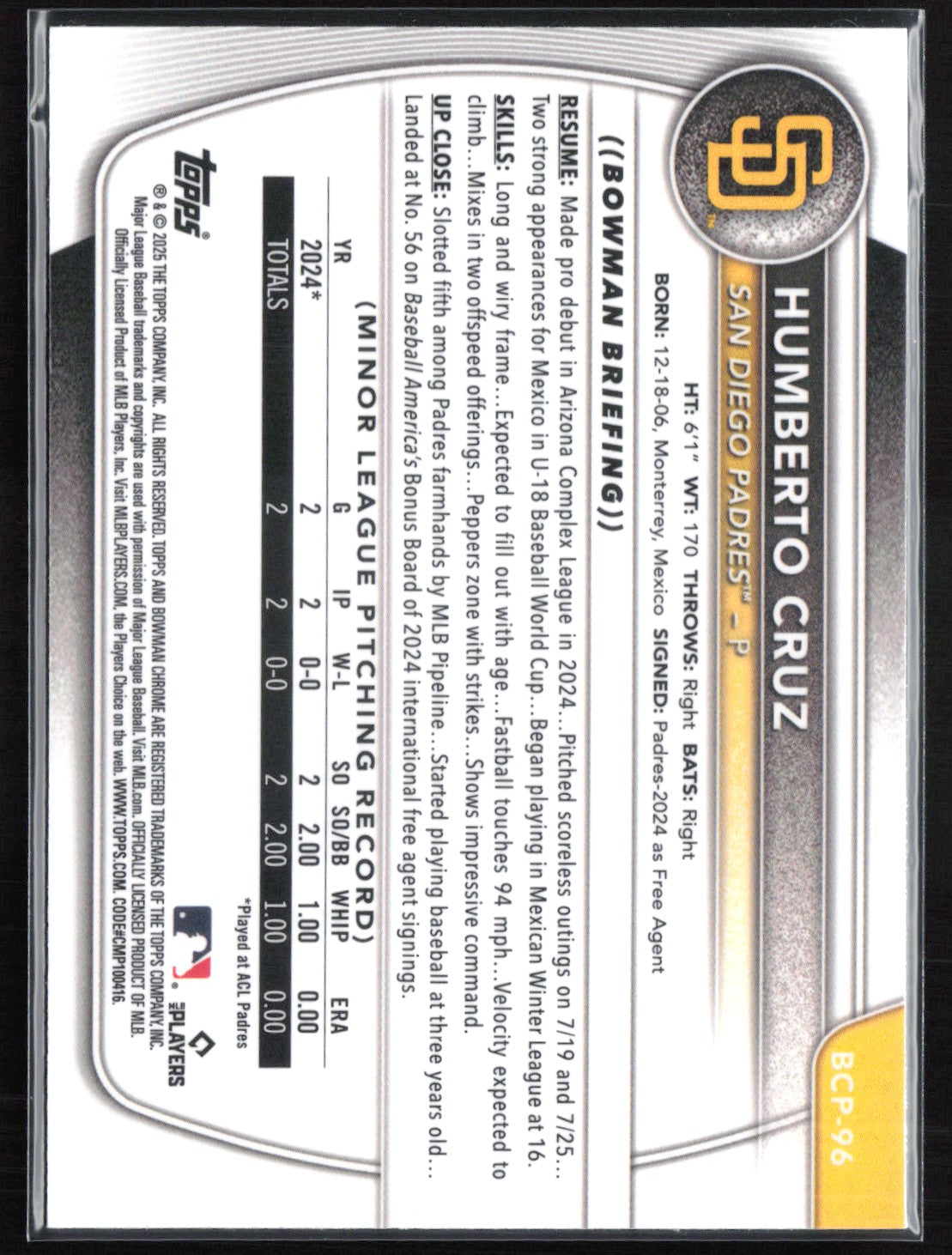 Humberto Cruz 1st Bowman