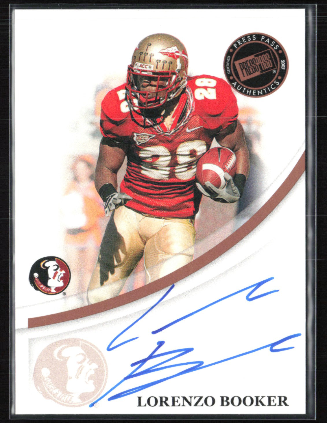 Lorenzo Booker Auto Press Pass Authentics