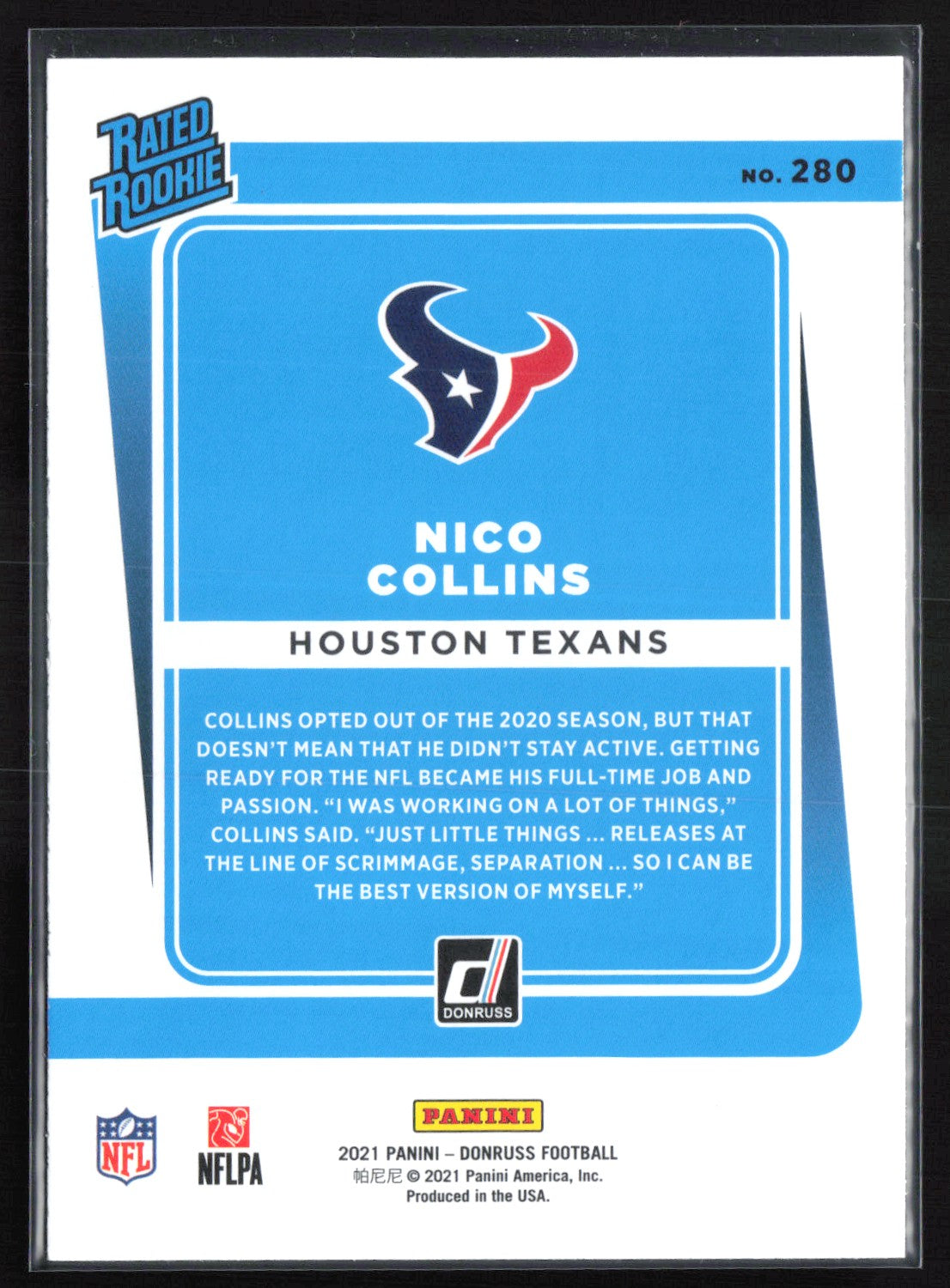 Nico Collins RC Rated Rookie