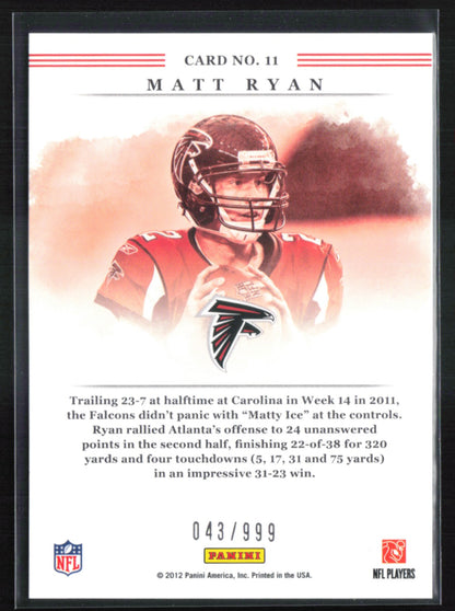 Matt Ryan /999 Elite Series