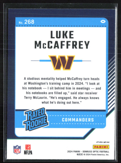 Luke McCaffrey RC Blue Hyper