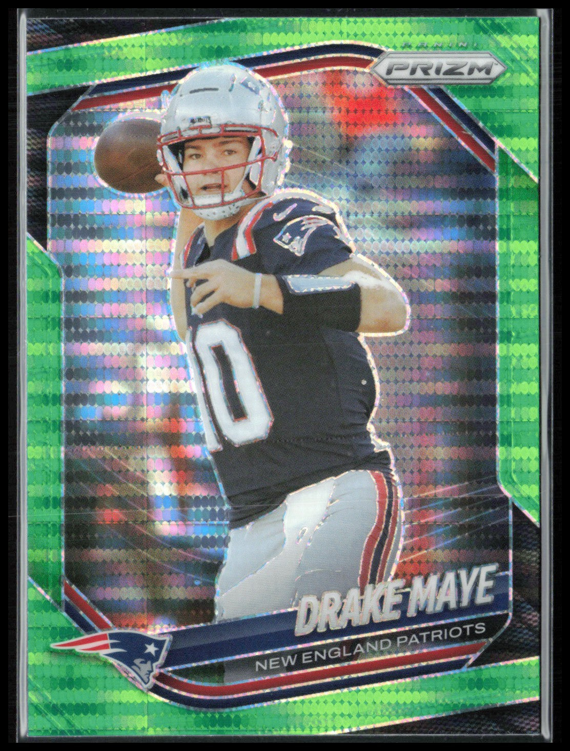 Drake Maye Neon Green Pulsar Prizm