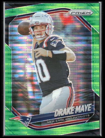 Drake Maye Neon Green Pulsar Prizm